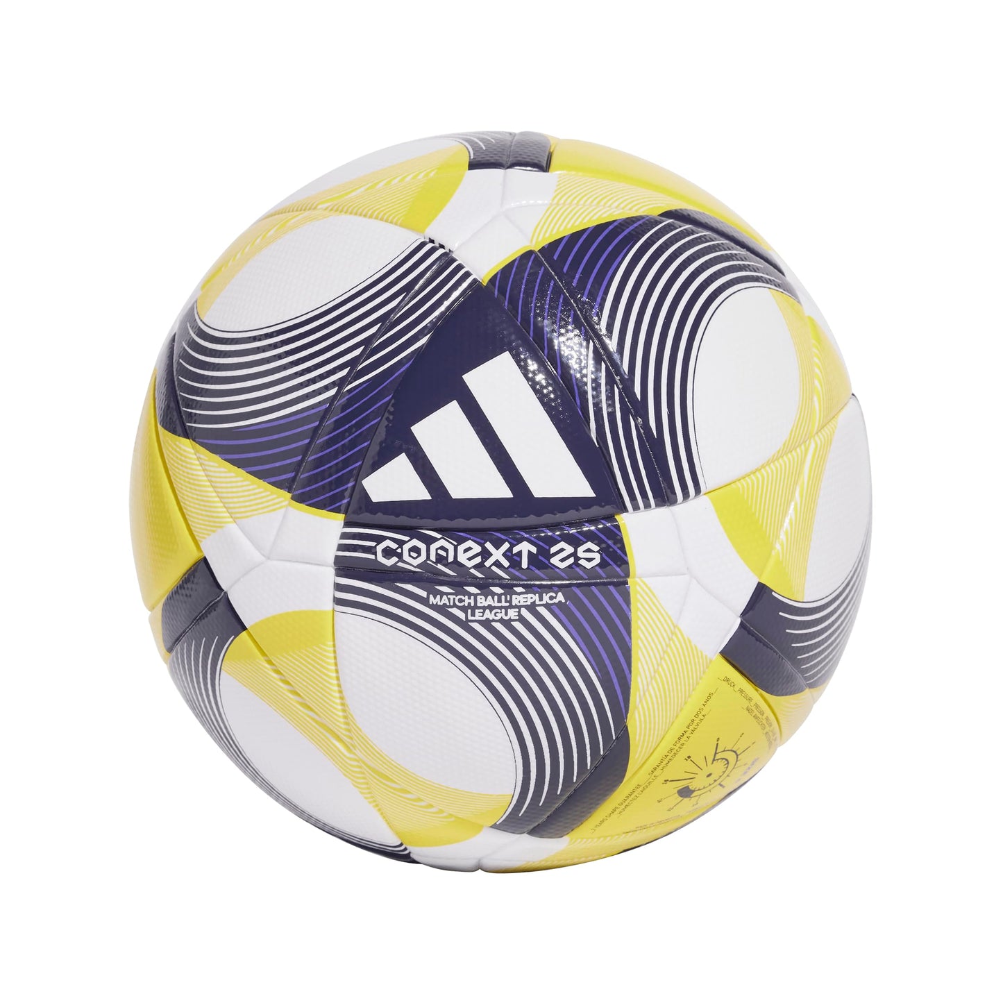 Adidas Unisex-Adult CoNext25 League Soccer Ball, White/Yellow/Pantone, 5