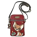 Chala Chihuahua Cellphone Crossbody Handbag - Convertible Strap Chihuahua Mom
