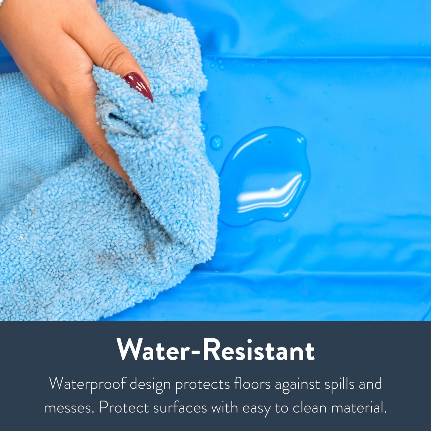 Children's Factory Rectangular Splash Mat – 50"x72" Play Mat for Classroom Art, Painting & Activities in Preschools, Daycares & Homes