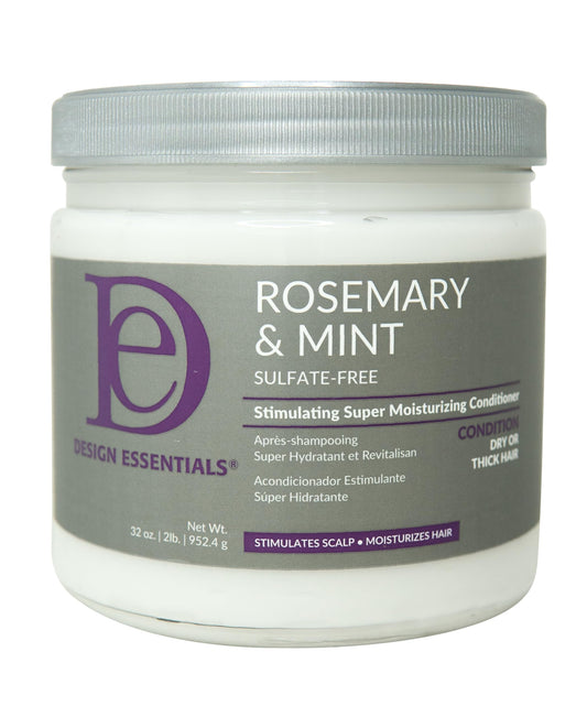 Design Essentials Rosemary & Mint Stimulating Super Moisturizing Conditioner for Dry, Thick, or Brittle Hair; Sulfate-Free, Stimulates Scalp