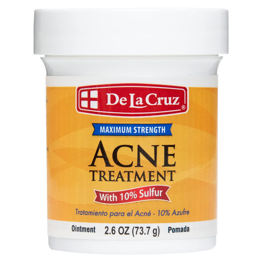 De La Cruz 10% Sulfur Ointment - Cystic Acne Treatment for Face and Body - Daily 10 Min Spot Treatment Mask - Safe and Effective Game Changing Beauty & Personal Care De La Cruz
