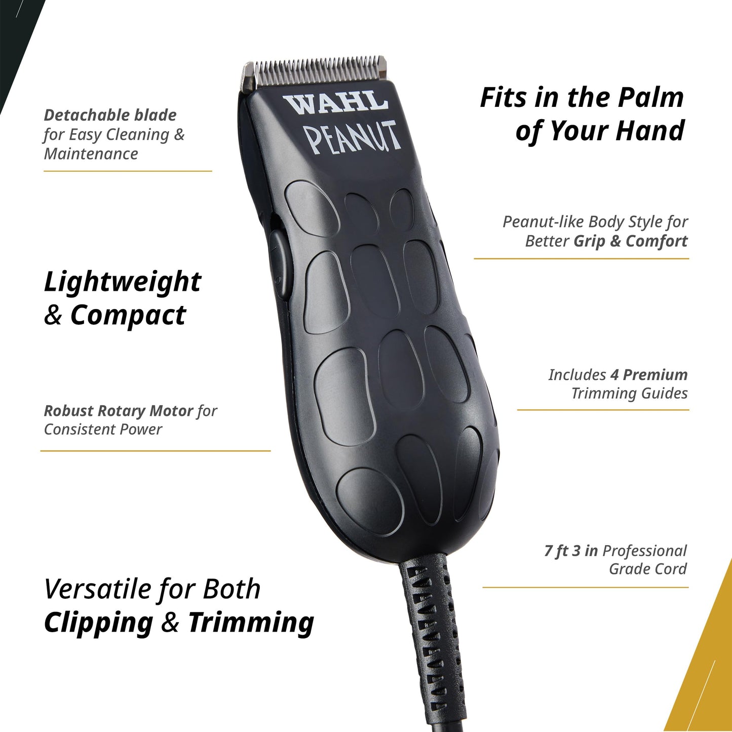 Wahl Professional Peanut Clipper and Trimmer, Limited Edition Orchid & Black, Versatile Corded, Lightweight, Powerful Rotary Motor Beauty and Personal Care Wahl Professional