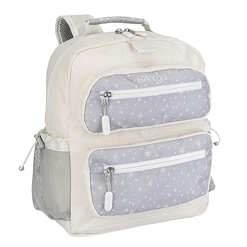 Bentgo Kids Backpack (Whimsy & Wonder Collection) - Lightweight 14’’ for School, Travel & Daycare - Ideal for Kids 4+, Durable & Water-Resistant, Roomy Interior, Loop for Lunch Bag (Starry Sprinkle)
