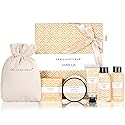 Spa Luxetique Spa Gifts for Women 6pc Vanilla Bath Sets Women Gift With Body Lotion, Shower Gel, Bubble Bath, Hand Cream, Bath and Body Gifts Set