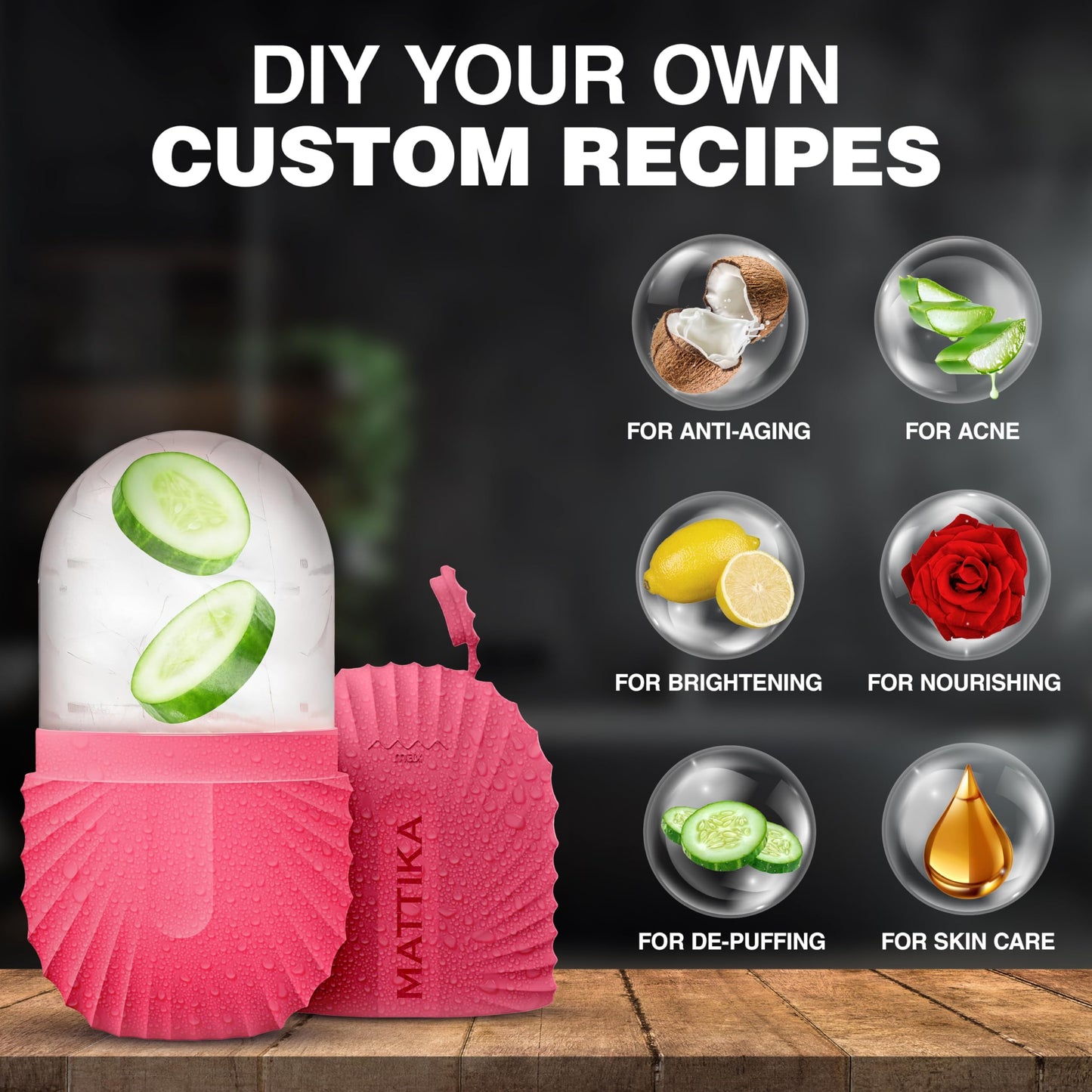 Ice Roller for Face and Eye Glow Naturally and Skincare, Ice Face Roller, Ice Facial Cube, Silicone Ice Mold, Ice Roller Face for Beauty and Skin Care