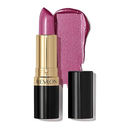 Revlon Super Lustrous Lipstick, Creamy Formula For Soft, Fuller-Looking Lips, Moisturized Feel, 625 Iced Amethyst, 0.15 oz