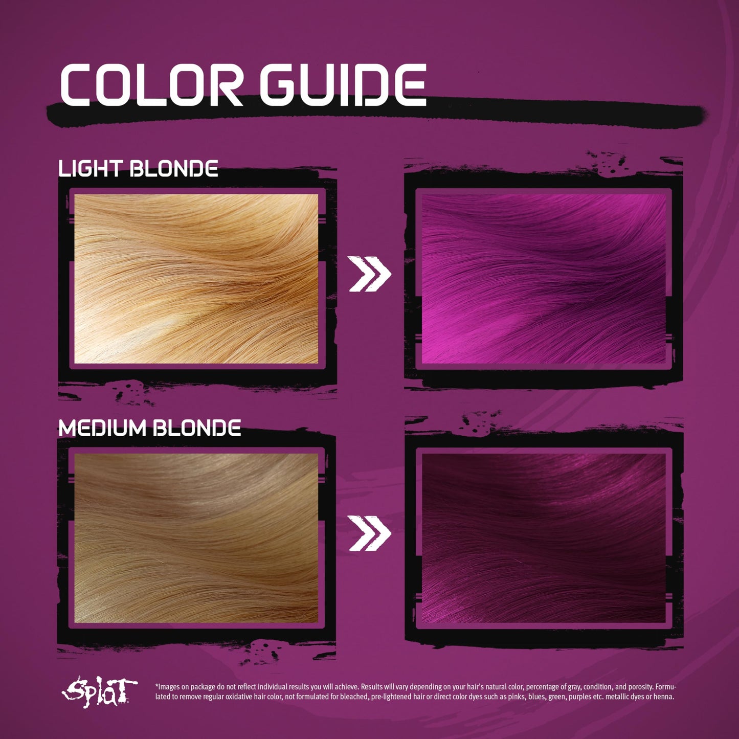 Splat Berry Blast Semi Permanent Hair Dye Kit with Bleach, 1 Application, Includes Purple Pink Hair Dye, Oxide & Bleach Powder, Vegan & Cruelty Free