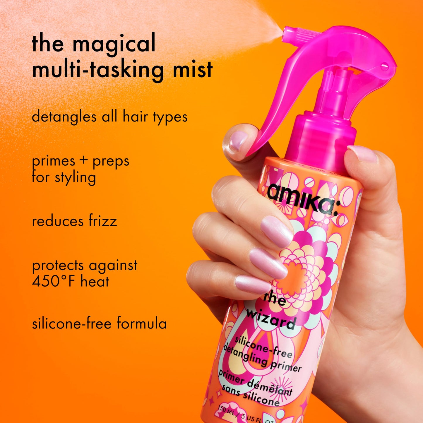 amika the wizard silicone-free detangling primer, 150ml Beauty and Personal Care Amika