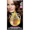 Garnier Olia Ammonia-Free Brilliant Color Oil-Rich Permanent Hair Color, 5.3 Medium Golden Brown (Pack of 1) Brown Hair Dye (Packaging May Vary)