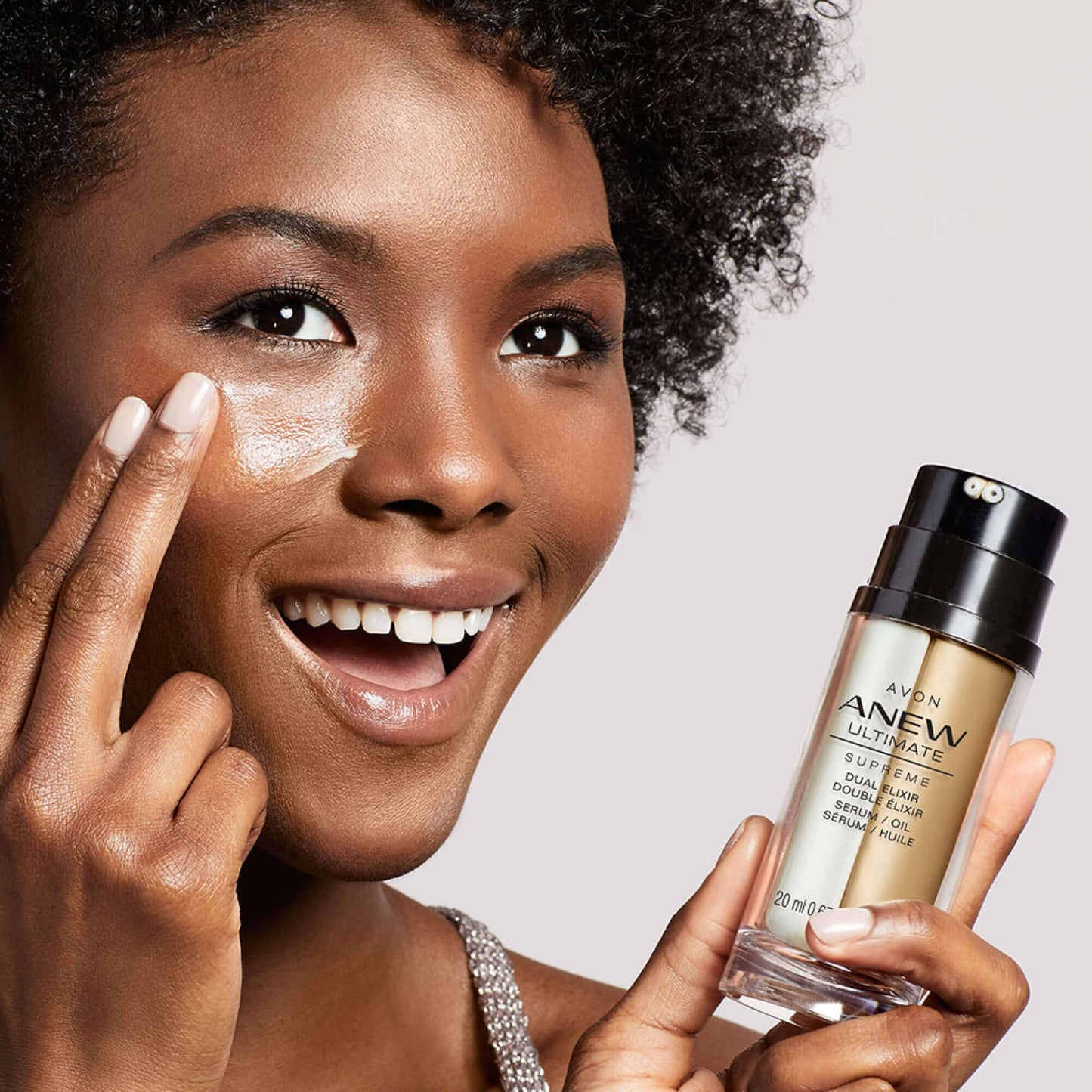 Avon Anew Ultimate Supreme Dual Elixir |Anti-Aging Serum + Oil with AHA, Argan Oil and Camellia Oil