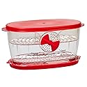 PrepWorks Berry Keeper, Red - Freshness-Enhancing Storage for Berries and Small Fruits