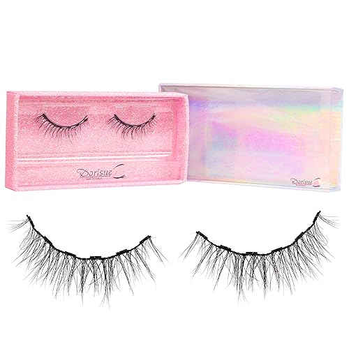 Dorisue Natural magnetic lashes short Magnetic eyelashes Natural look Luxe Cat eyes Natural Medium Long lashes Flare style