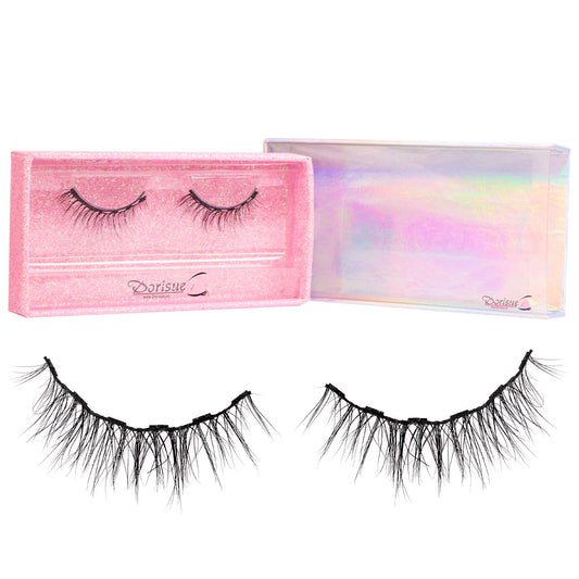 Dorisue Natural magnetic lashes short Magnetic eyelashes Natural look Luxe Cat eyes Natural Medium Long lashes Flare style