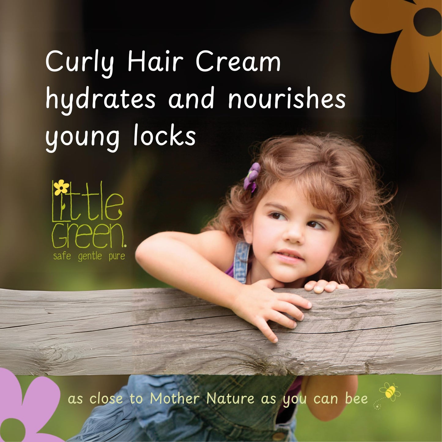 Little Green Kids Curly Hair Cream, Anti Frizz Curl Defining Cream, Kids Curly Hair Products, 4.2oz