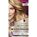 Schwarzkopf Keratin Blonde Hair Dye, 8.0 Medium Blonde, Professional Quality Permanent Hair Color, Bond Enforcing System, Pre-Color Serum & Purple
