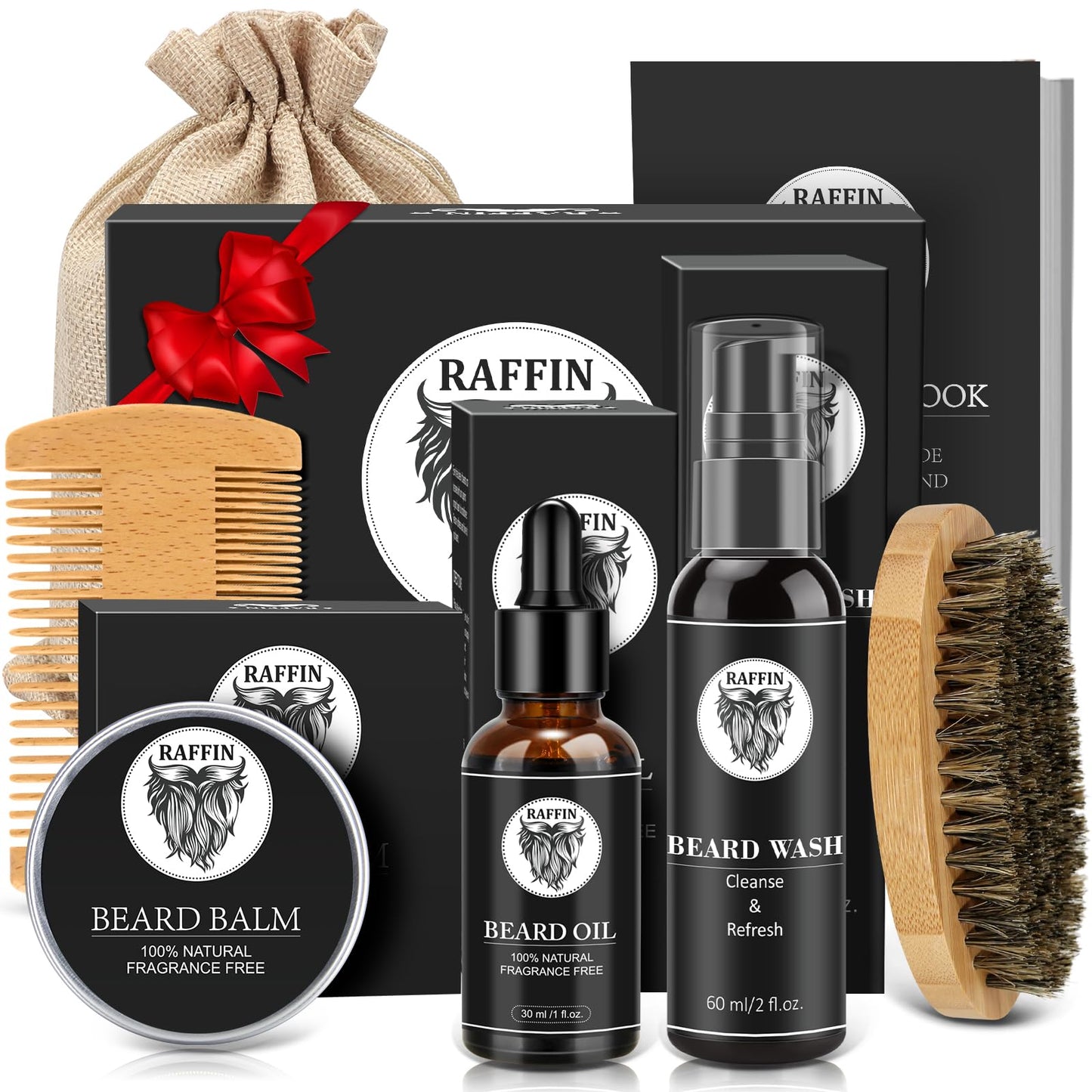 Christmas Gifts for Men - Beard Kit for Men's Self-care, Outfits Men's Grooming Routine, Anniversary | Birthday Gifts for Him Husband Boyfriend Dad