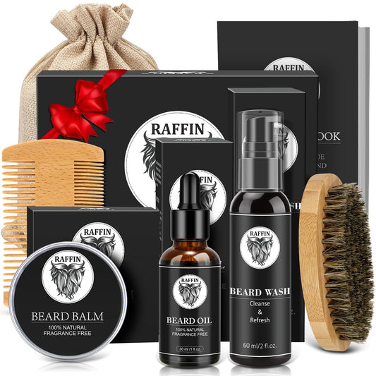 Christmas Gifts for Men - Beard Kit for Men's Self-care, Outfits Men's Grooming Routine, Anniversary | Birthday Gifts for Him Husband Boyfriend Dad