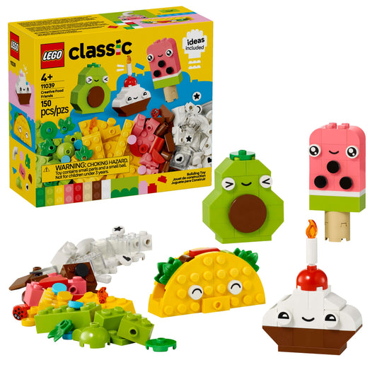 LEGO Classic Creative Food Friends 11039, Pretend Play Food Building Set for Kids Ages 4+, Educational Toy & Birthday Gift Idea