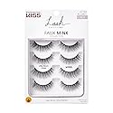 KISS Lash Couture Faux Mink False Eyelashes Multipack, ‘Little Black Dress’, 12mm, Multiple Lengths, Reusable, Cruelty Free, Vegan, Exclusive