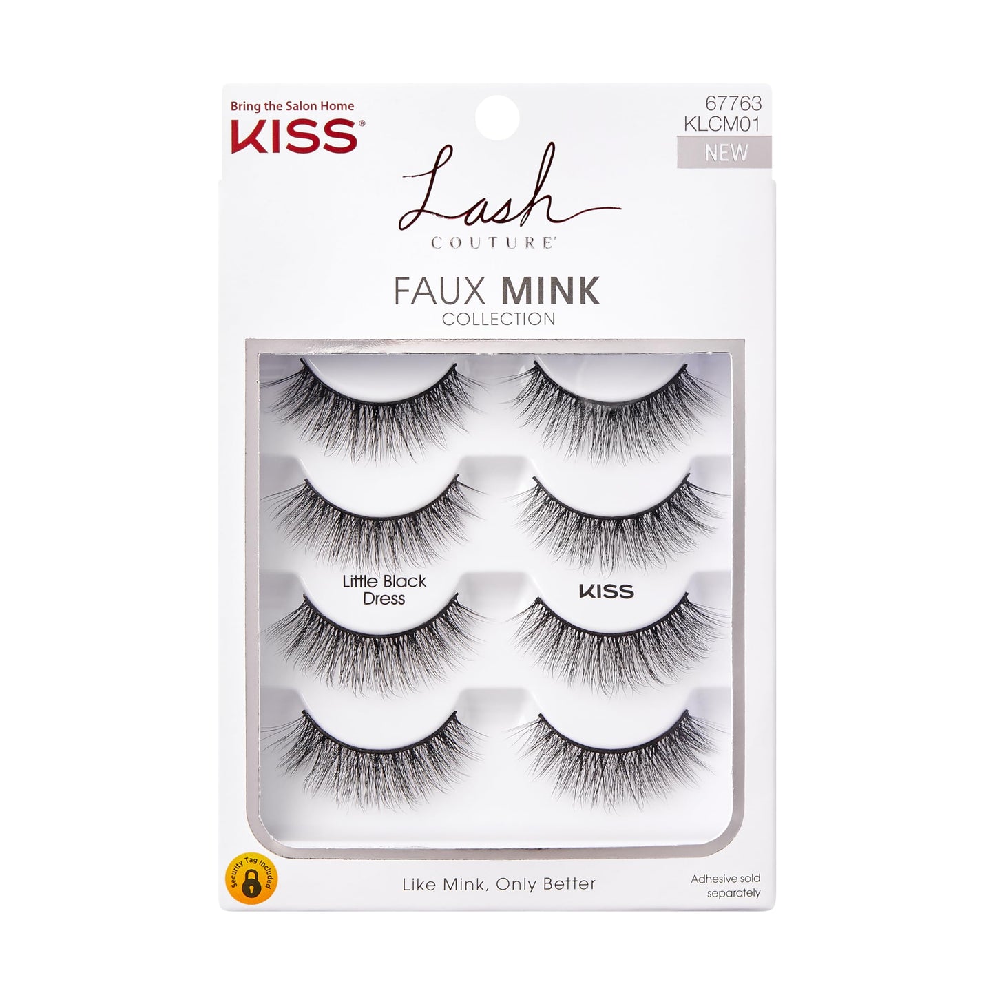 KISS Lash Couture Faux Mink False Eyelashes Multipack, ‘Little Black Dress’, 12mm, Multiple Lengths, Reusable, Cruelty Free, Vegan, Exclusive