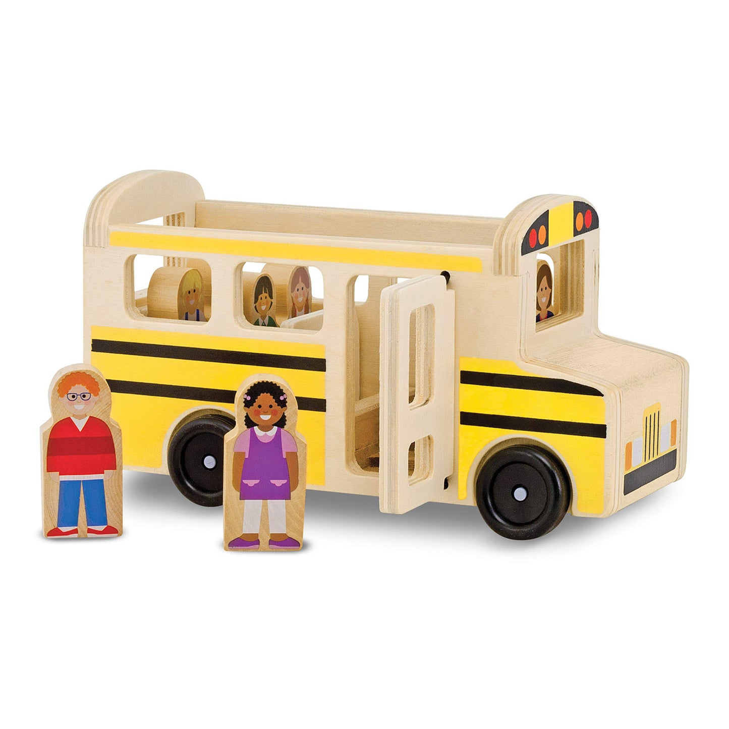 Melissa & Doug School Bus Wooden Play Set with 7 Play Figures