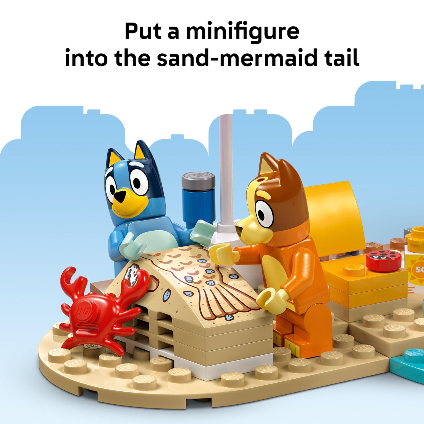 LEGO Bluey Beach & Family Car Trip 11202, Preschool Learning Toy with Bluey, Bingo & Mum Figures, Fun Birthday Gift for Kids Ages 4+