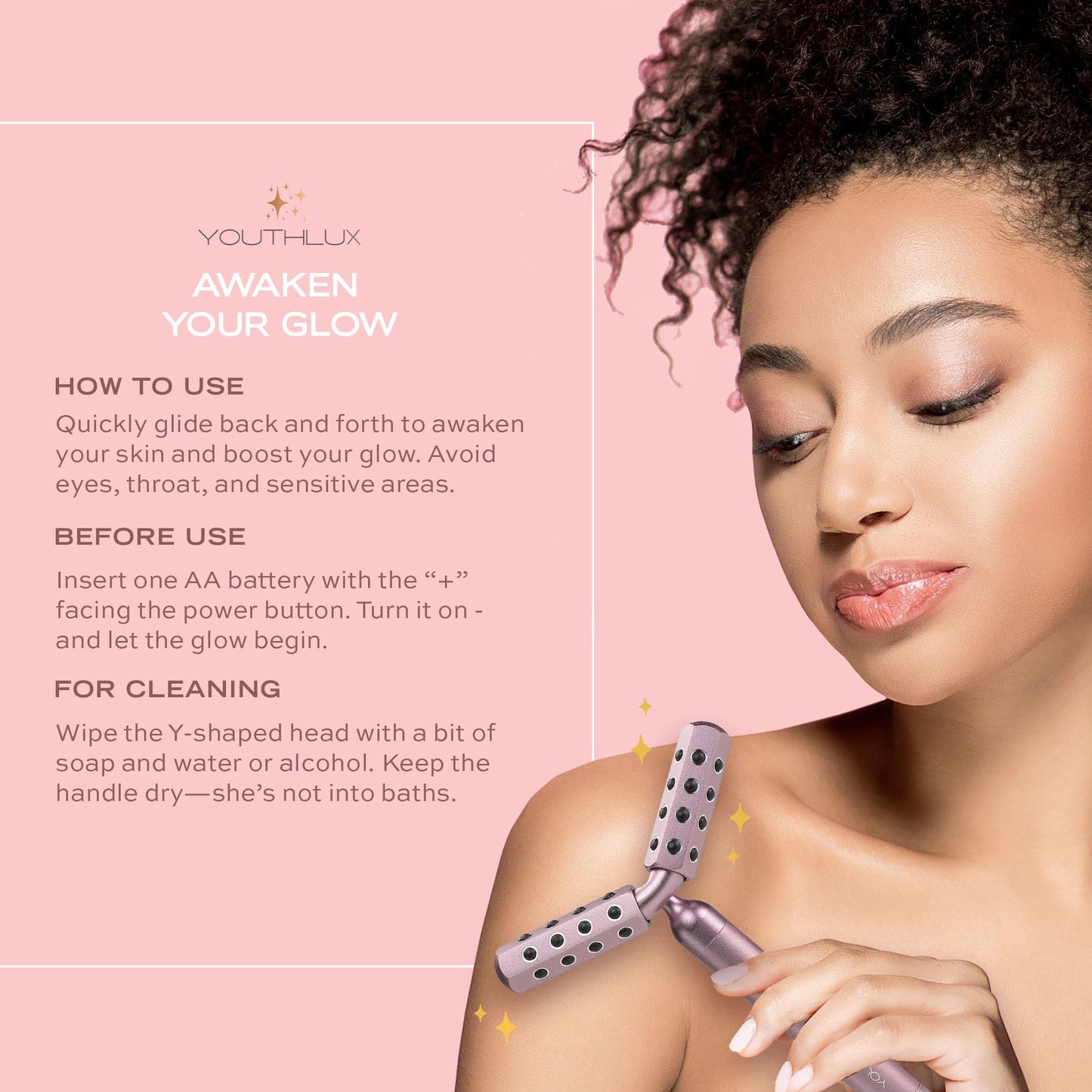YOUTHLUX Revolution Roller - Germanium Stone Uplifting Face/Body Beauty Massage Tool/Roller/Wand for Skin Tightening/Firming, De-Puffing, Anti-Aging