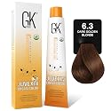 GK HAIR Global Keratin Professional Hair Color Cream Tube (3.4 Fl Oz/100ml) Nourishing & Cleansing Colors for Styling High Performance Long Lasting