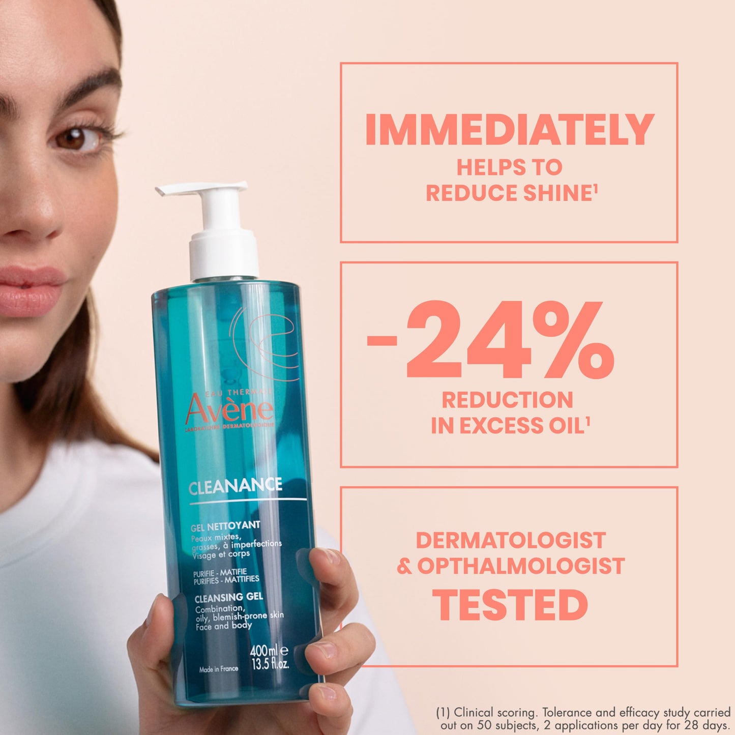 brand Avène Cleanance Cleansing Gel Soap Free Cleanser for Face & Body Beauty and Personal Care Eau Thermale Avène