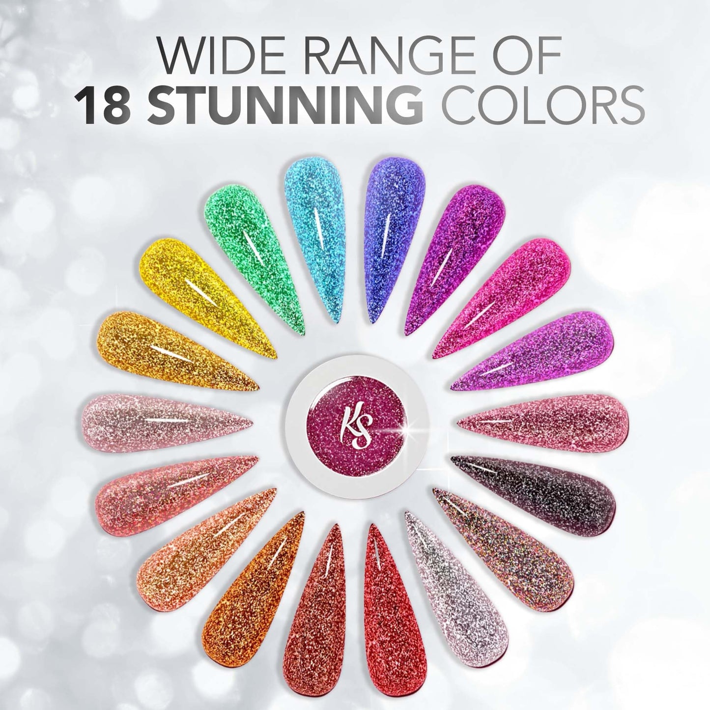 Kiara Sky Diamond FX Acrylic - Reflective Glitter Acrylic Powder For Nails - Midnight Sky Beauty & Personal Care KIARA SKY