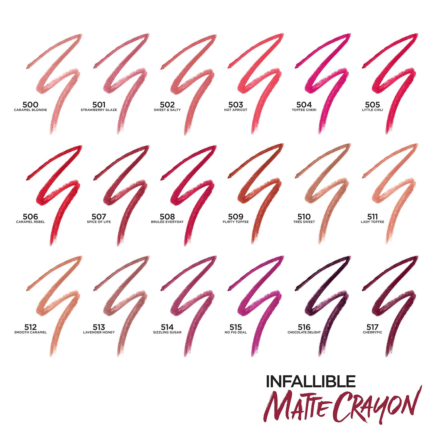 L’Oréal Paris Infallible Matte Lip Crayon, Hot Apricot (Packaging May Vary)
