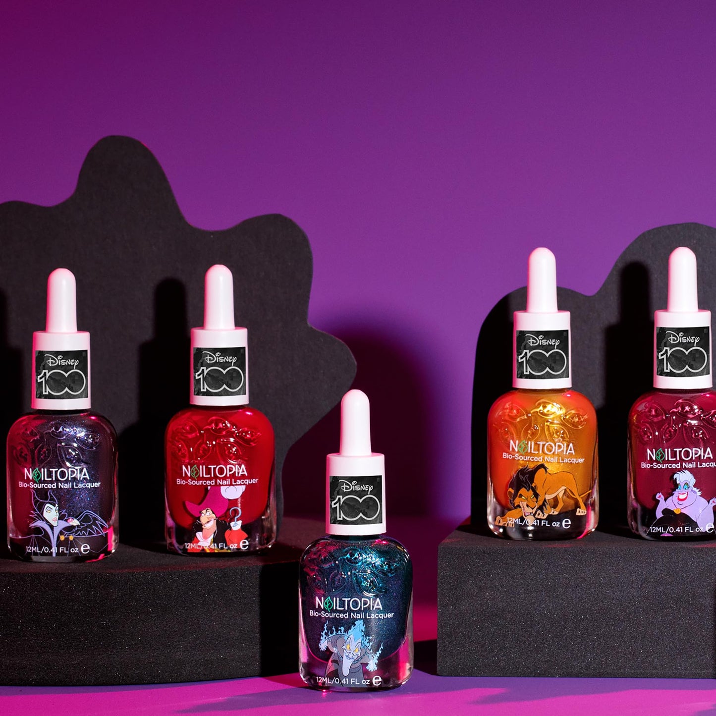 Nailtopia Bio-Sourced Chip Free Nail Lacquer Disney Collection, Hades, 0.41 oz - All Natural - Vegan - Strengthening - Quick-Dry - Long Lasting Beauty & Personal Care Nailtopia