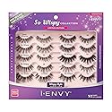 i-ENVY 10 Pairs So Wispy Human Hair Eyelashes Multipack, Natural Dramatic Fluffy False Lashes - Invisible Band, Volume & Curl, Lightweight, Reusable