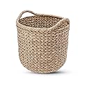 KOUBOO Large Decorative Seagrass Storage Basket, Handmade, Seagrass Basket, Living Room, Blankets, Toy Bin, Extra Storage, Decorative Storage…