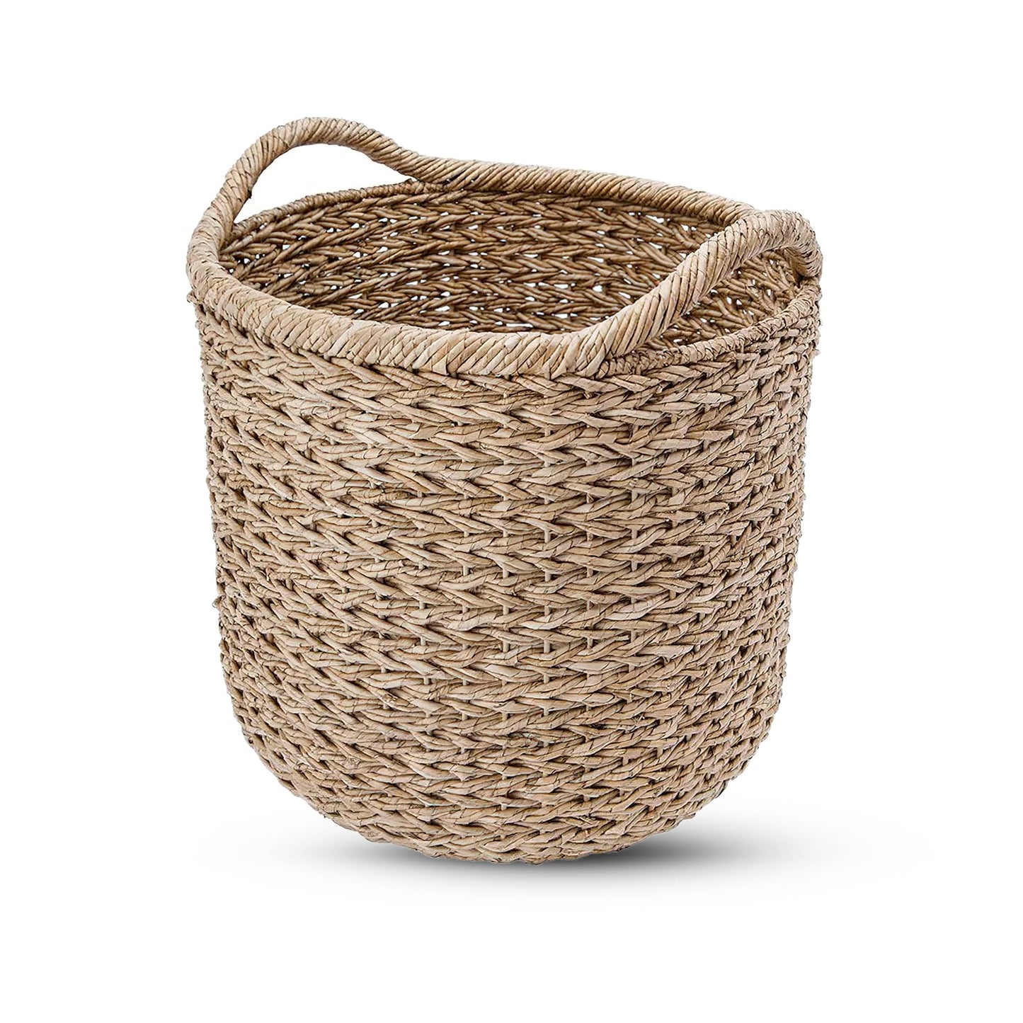 KOUBOO Large Decorative Seagrass Storage Basket, Handmade, Seagrass Basket, Living Room, Blankets, Toy Bin, Extra Storage, Decorative Storage…