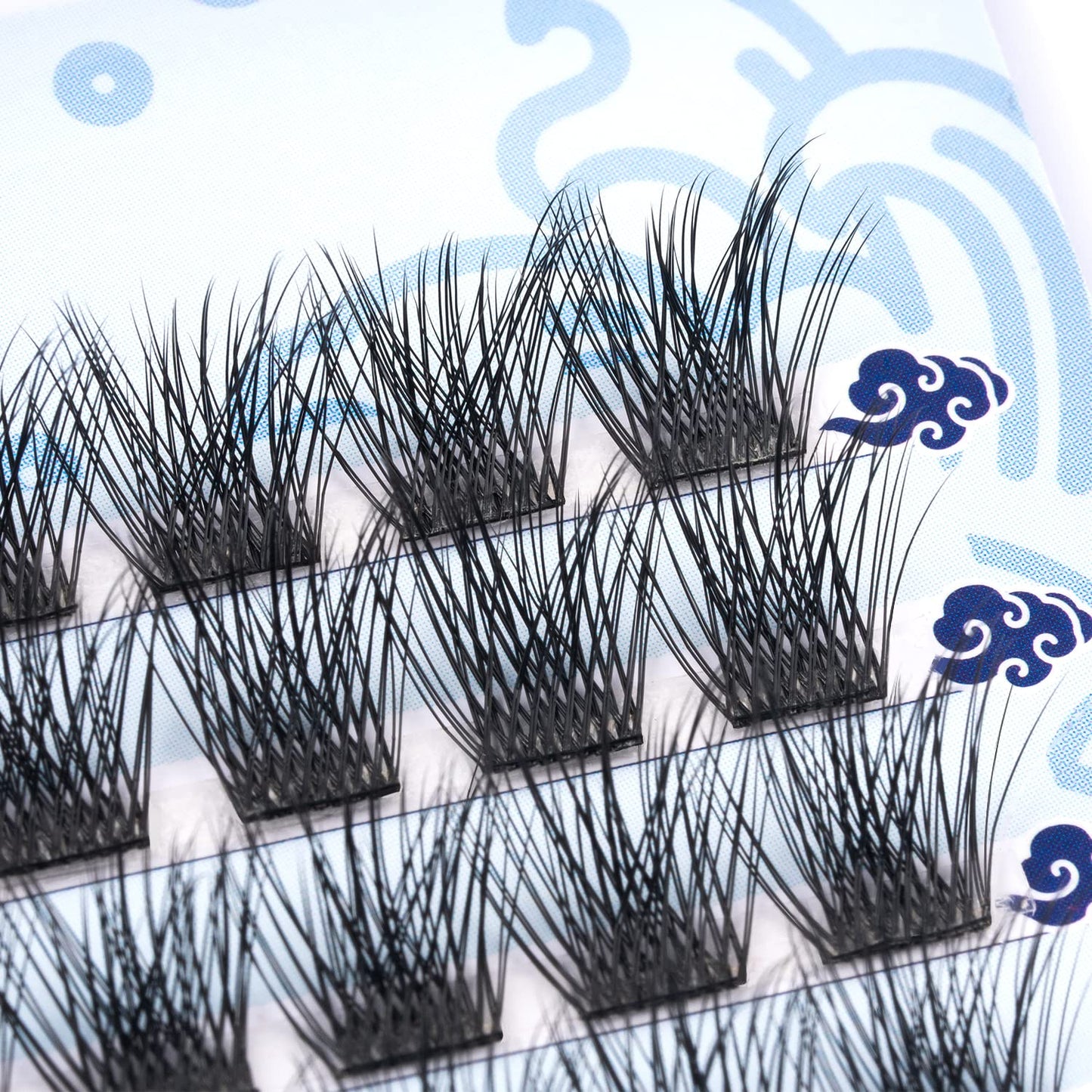 ETVITE DIY Eyelash Extension Lash Clusters Individual Lashes, 48 Clusters 3D Effect C Curl, Natural Look Reusable Soft Feather Light Volume 10mm