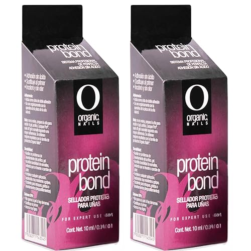 Nail Primer Protein Bond 2-Pack (0.34 fl oz Each) - Non-Acid Nail Bonding Agent for Acrylic & Gel, Strong Adhesion, No-Lift Nail Prep for Gel Polish Beauty & Personal Care Five Brothers Products