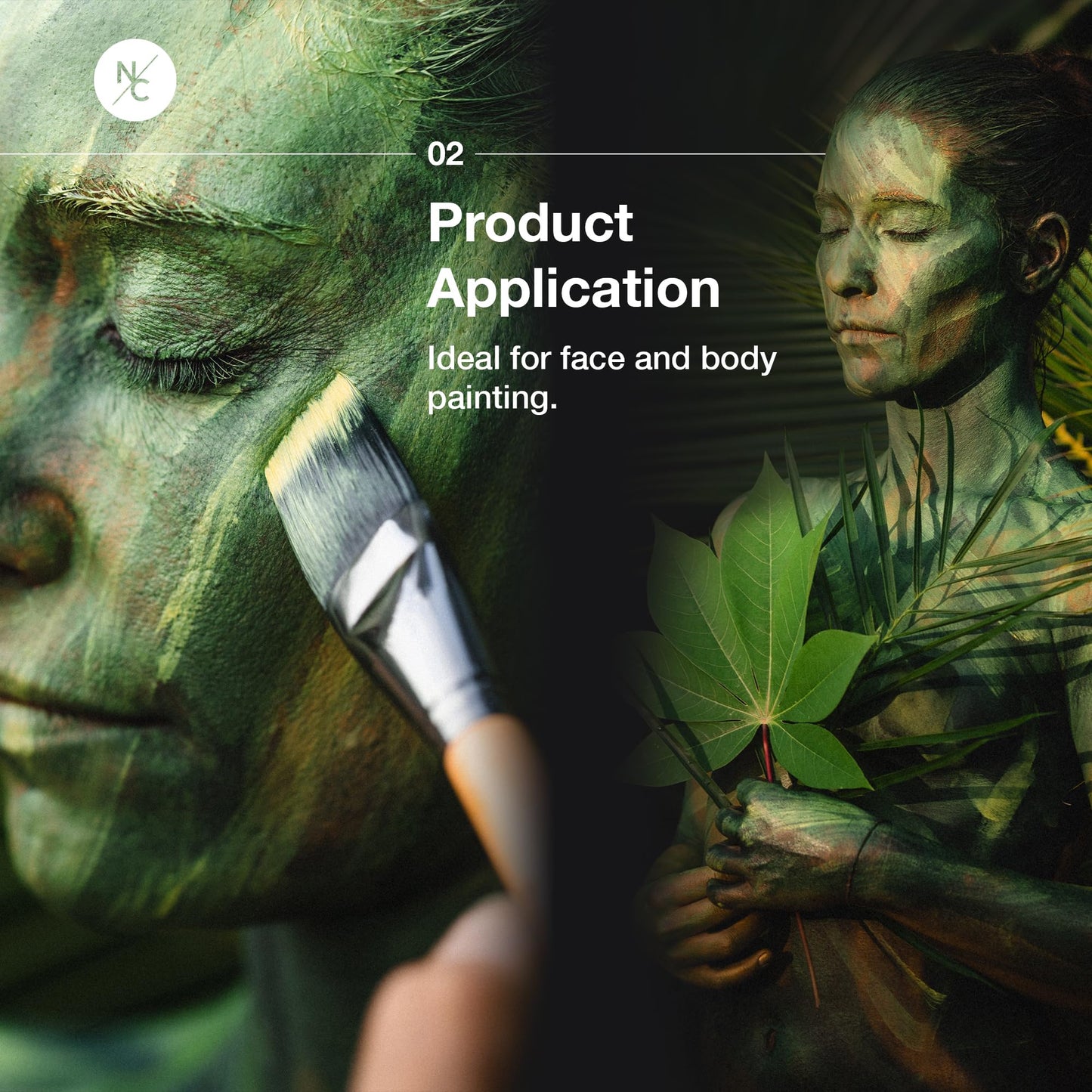 Narrative Cosmetics Water-Activated Face & Body Paint - Highly Pigmented, Long-Lasting Face & Body Paint for SFX, Cosplay, and Artistic Makeup