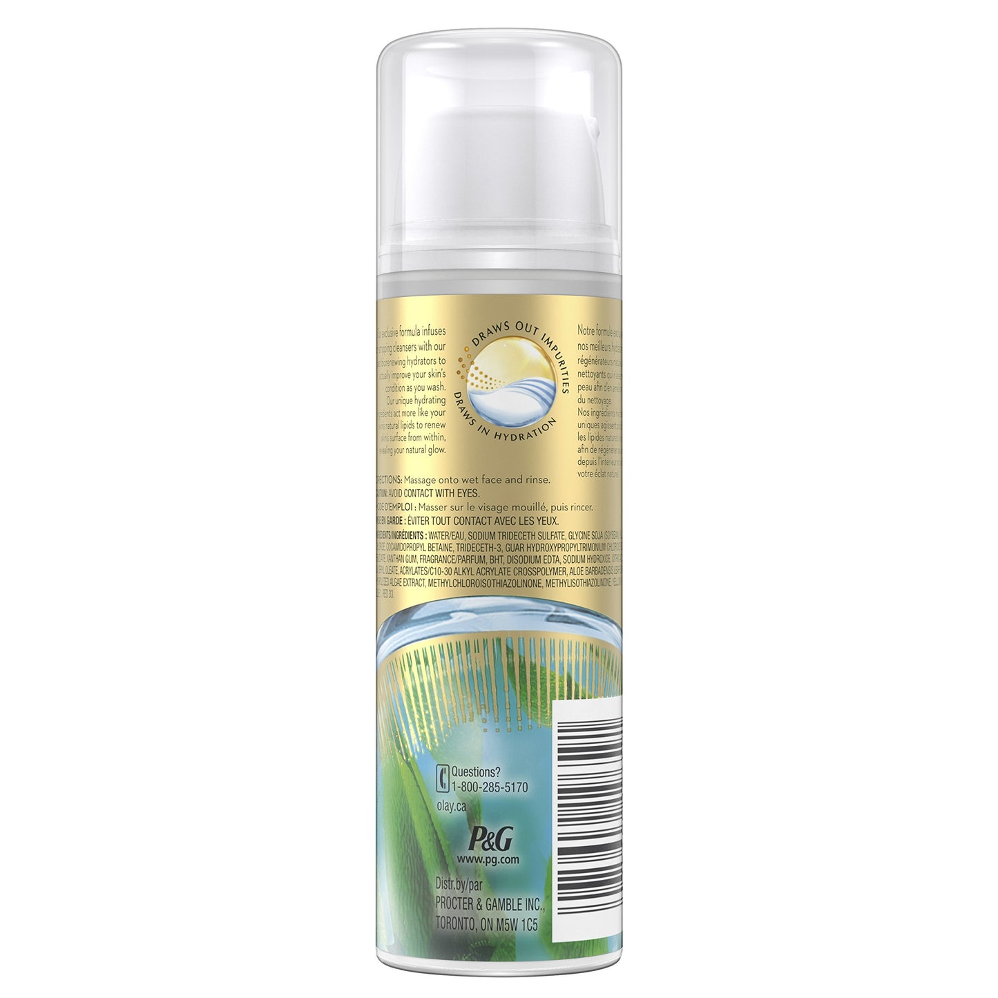 Face Wash by Olay, Cleansing Infusion Facial Cleanser with Deep Sea Kelp, 5.0 Fluid Ounce