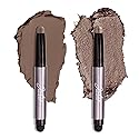 Julep Eyeshadow 101 Crème-to-Powder Waterproof Eyeshadow Stick Duo - Long-Lasting, Crease-Proof, Easy Apply with Built-in Smudger -Taupe Shimmer