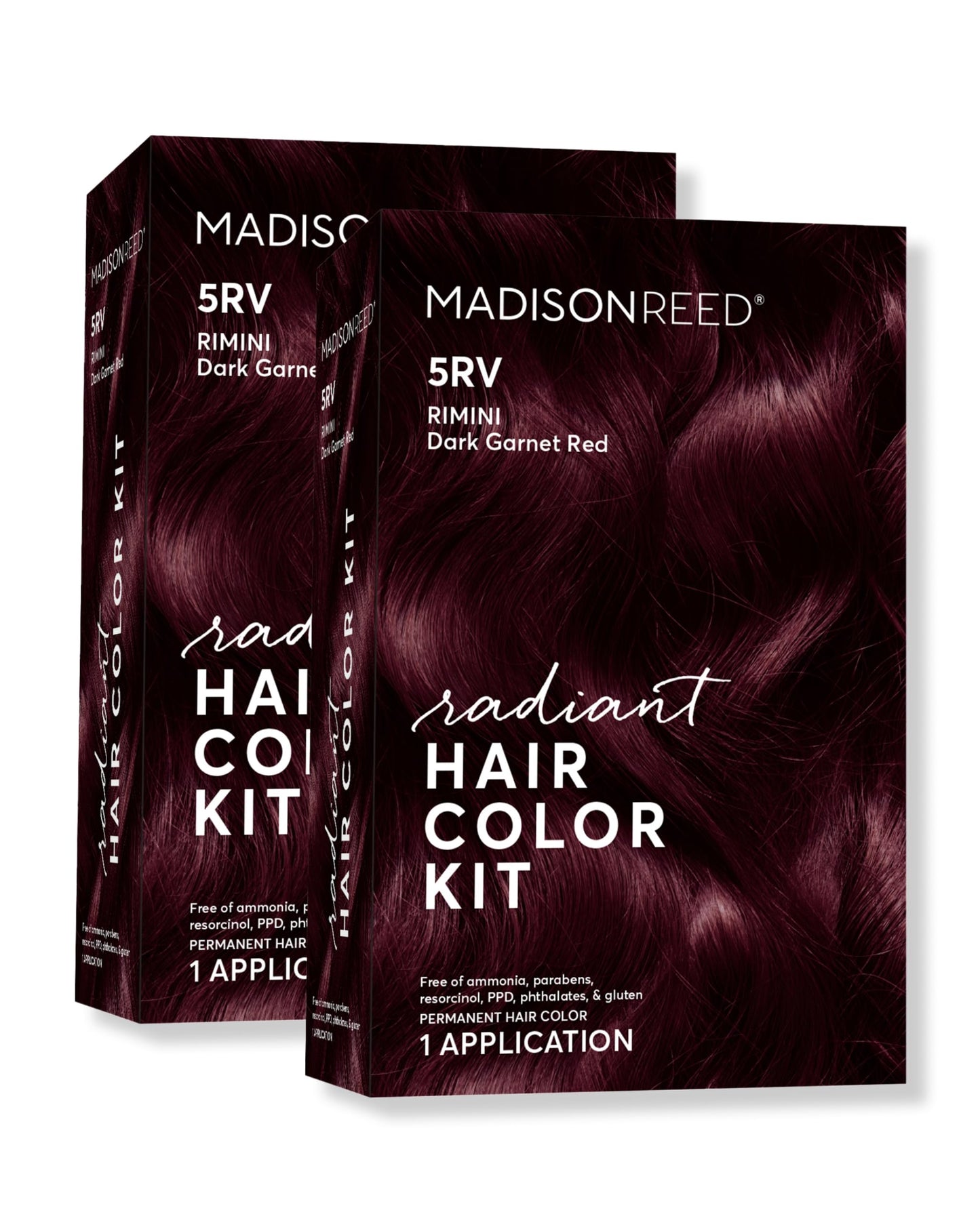 Madison Reed Radiant Hair Color Kit - 5RV Dark Garnet Red with Vibrant Red Violet Tones (Rimini Garnet) Vivid Color Permanent Hair Dye, PPD-Free