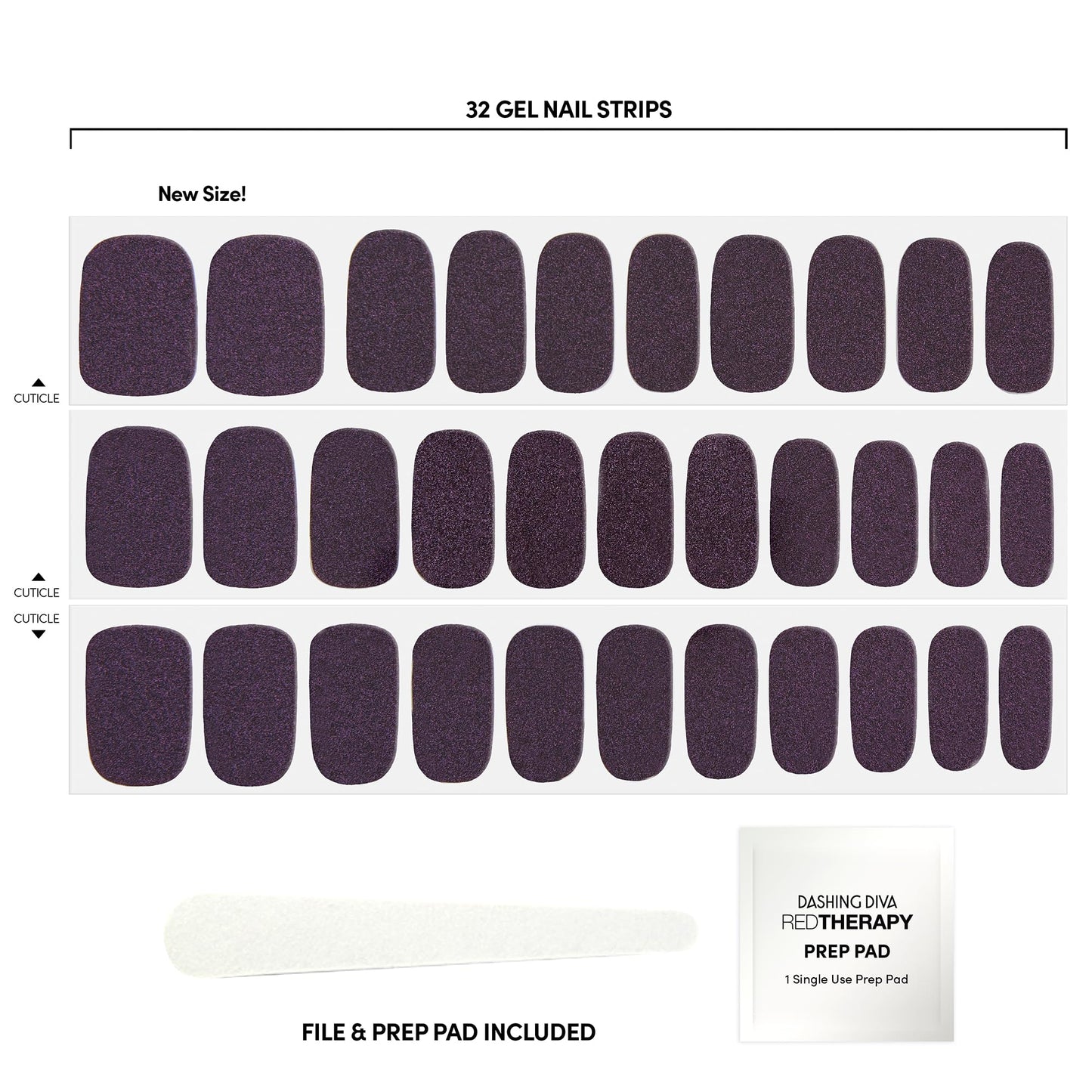 Dashing Diva Gloss Nail Strips - Fig Pop | UV Free, Chip Resistant, Long Lasting Gel Nail Stickers | Contains 32 Nail Wraps, 1 Prep Pad, 1 Nail File Beauty & Personal Care Dashing Diva