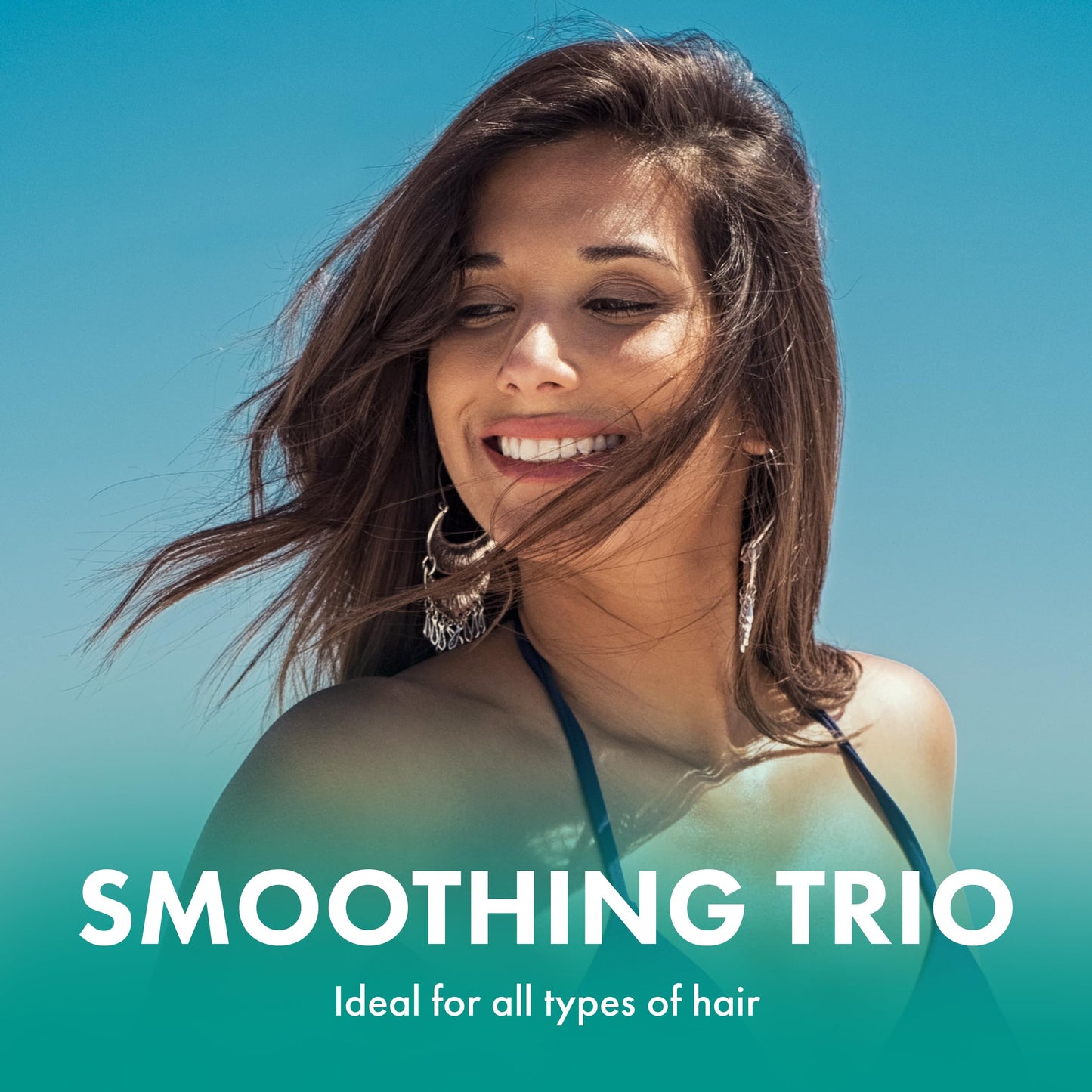 Agave Smoothing Haircare Trio with Shampoo, Conditioner & Healing Oil Treatment Hydrating & Frizz Control 3 fl oz/2 fl oz