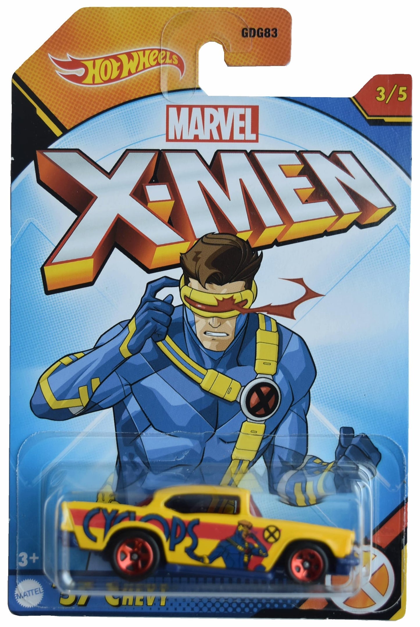 Hot Wheels '57 Chevy, Yellow 3/5