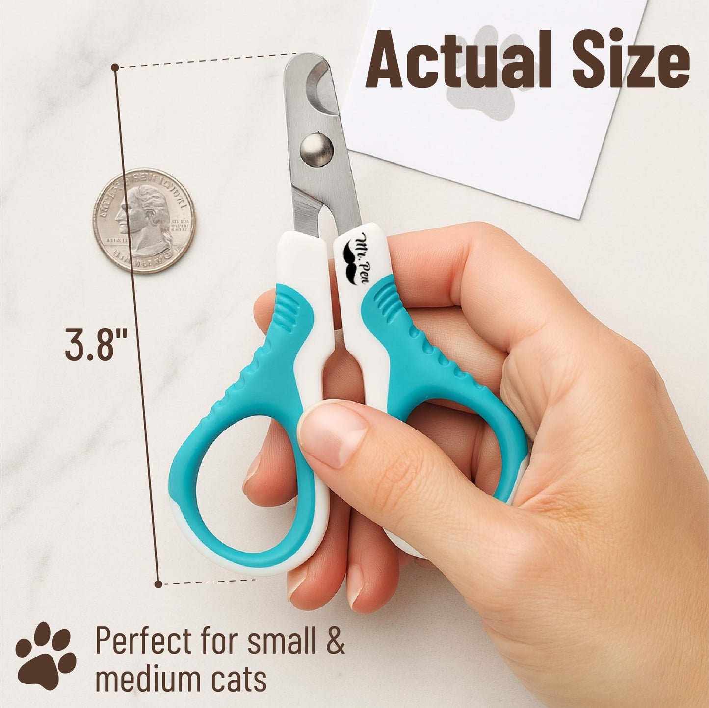 Mr. Pen Cat Nail Clipper – Precision, Sharp, Easy-to-Use Pet Nail Trimmers for Cats and Kittens, Safe and Comfortable Grooming Kit