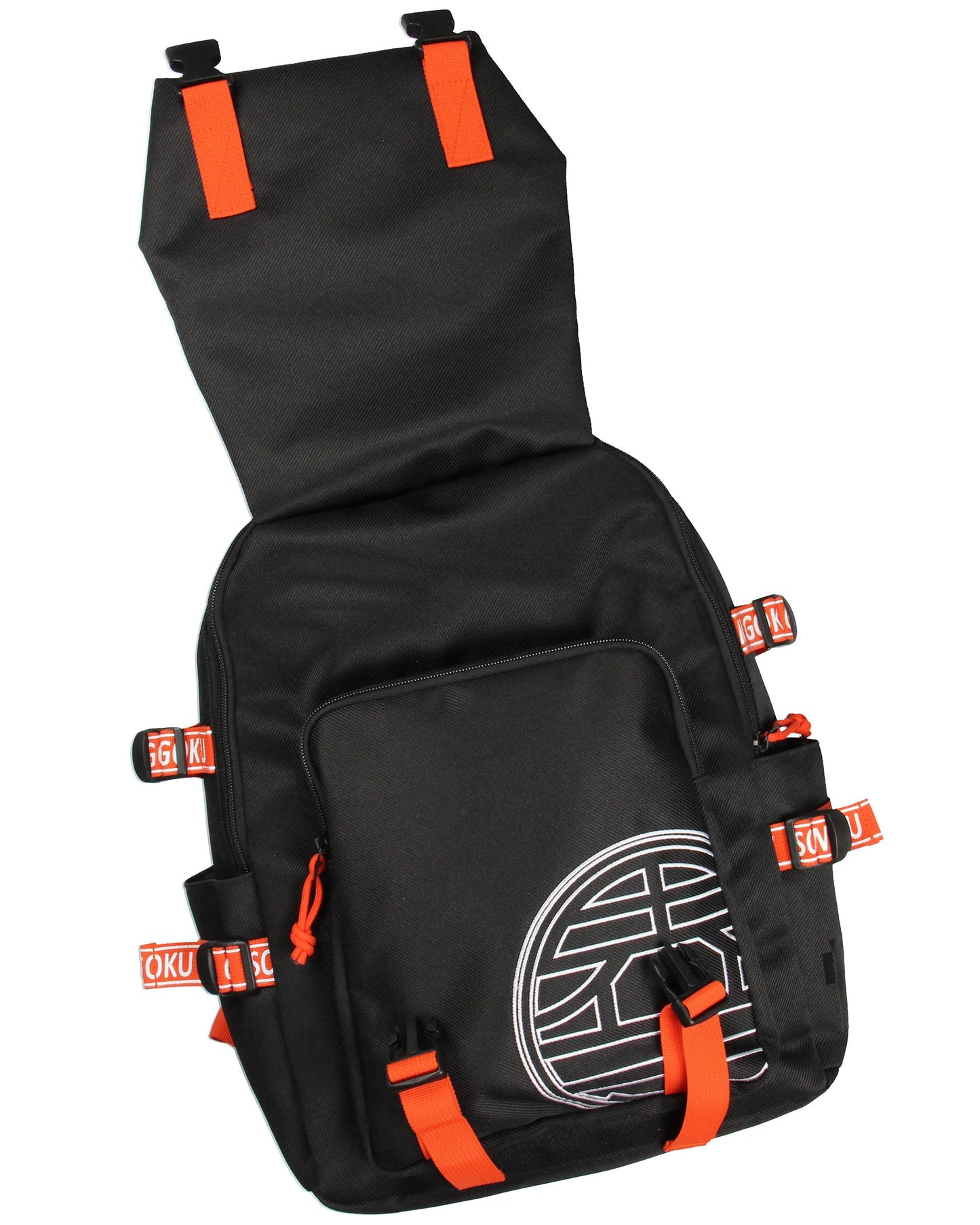 Bioworld Dragon Ball Z Anime King Kai and Hermit Turtle Kanji Travel Backpack With Padded Tech Pocket For Women For Men