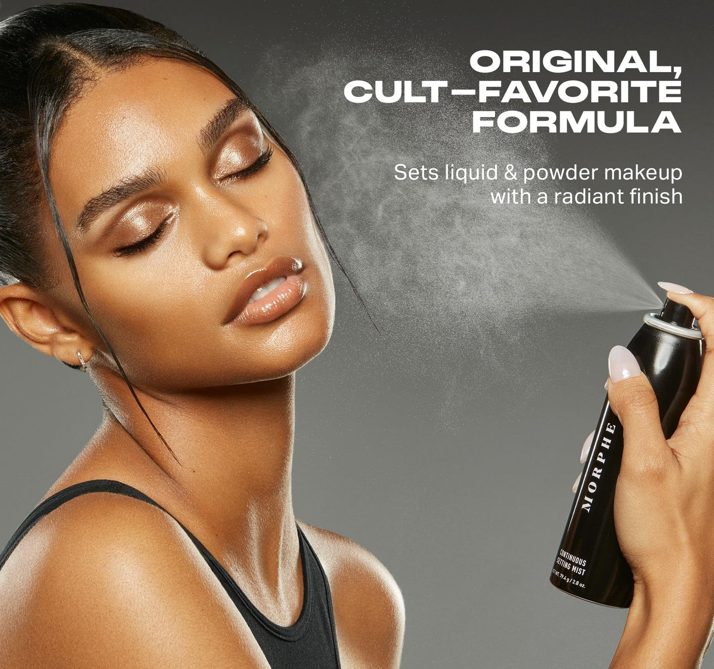 Morphe Continuous Setting Mist - Micro-Fine Makeup Setting Spray with a Natural Radiant Finish - Helps Makeup Resist Caking or Fading & Increases Wear