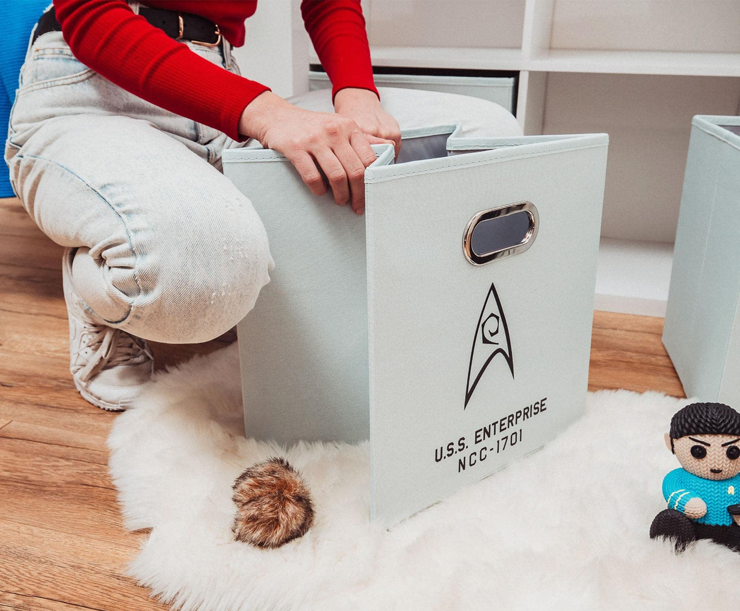 Ukonic Star Trek: The Original Series NCC-1701 13-Inch Fabric Storage Bin Cube Organizers, Set of 3