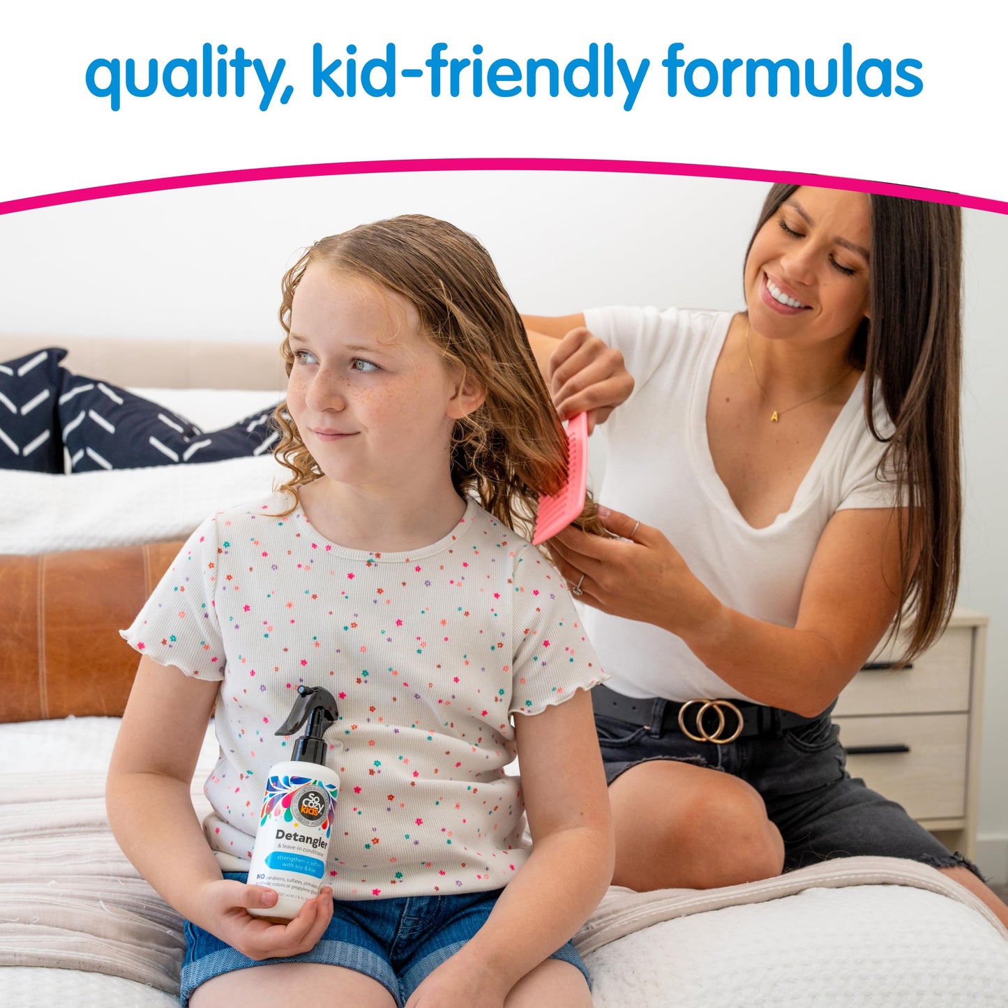 So Cozy Kids Hair Detangler & Leave-In Conditioner Spray – Paraben-Free, Frizz Control & Conditioning Spray (8 fl oz)