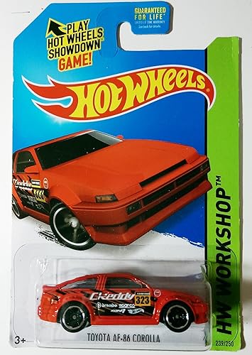 Hot Wheels, 2015 HW Workshop, Toyota AE-86 Corolla [Red] Die-Cast Vehicle #239/250